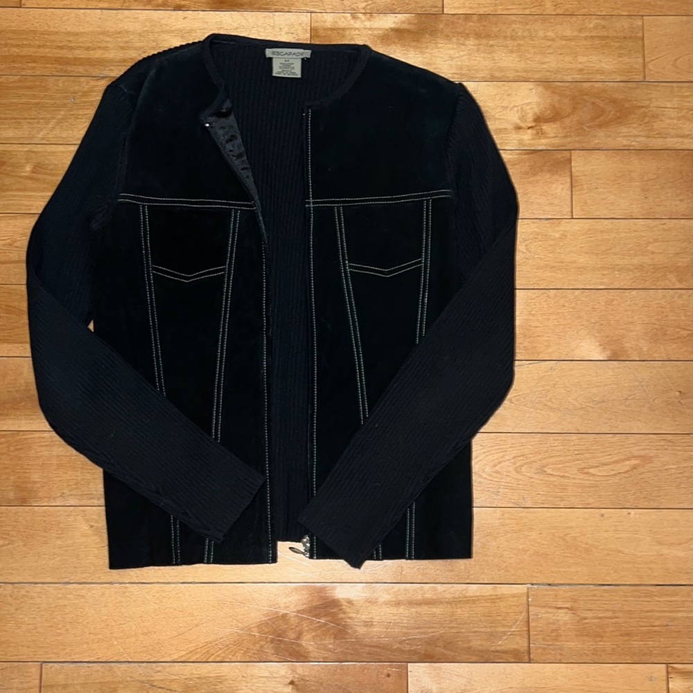 Vintage Y2K Escapade suede sweater jacket
